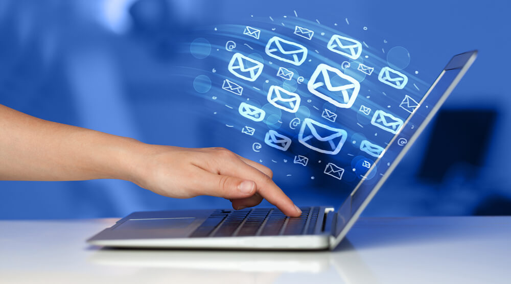 Email Marketing image Laptop with email