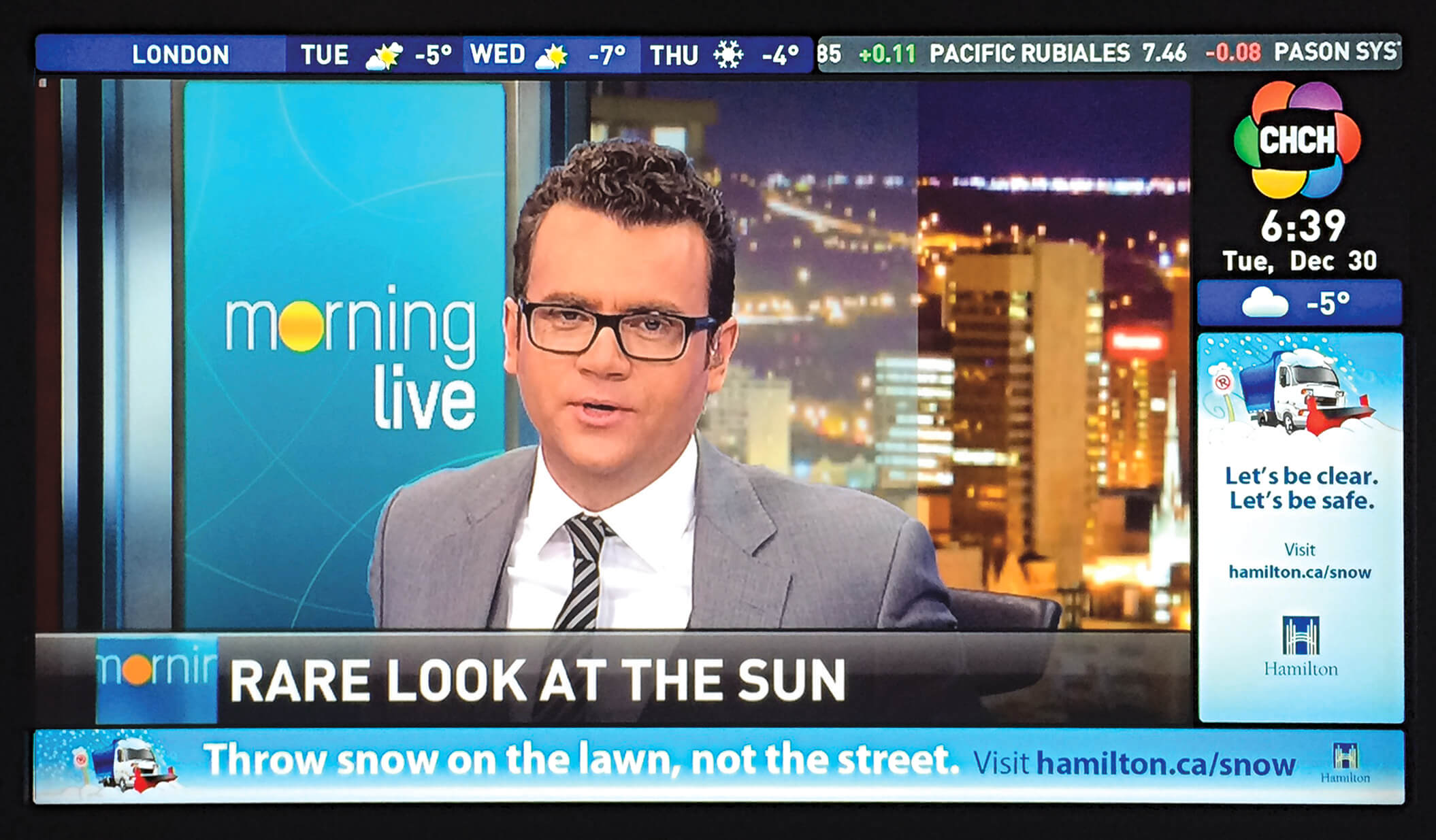 CHCH Morning Live ad